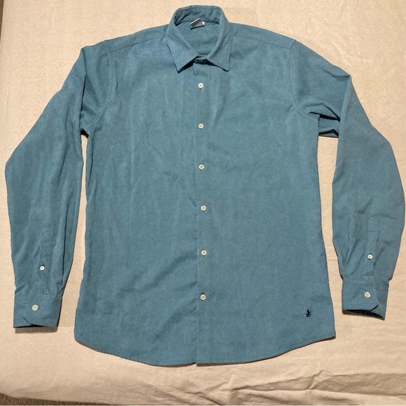 Felix Sky Blue Corduroy Button Down Shirt - Picture 1 of 11